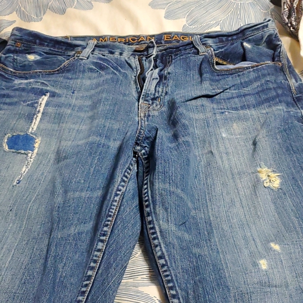 Mens jeans distressed 36/34